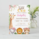 Search for wild one girl birthday invitations For her