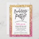 Search for gold glitter hens party invitations Bride to be