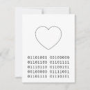 Search for binary code cards Heart