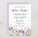 Search for purple flower wedding invitations Flowers