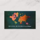 Search for world map business cards Travel