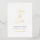Search for elegant gold save the dates Black and white