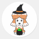 Search for funny dog treats stickers Witch
