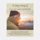 Search for photo memorial blankets Tribute