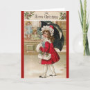 Search for umbrella christmas cards Vintage