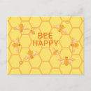 Search for happy bee postcards Yellow