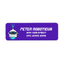 Search for robot return address labels cute