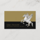 Search for mythical creatures business cards Pegasus