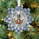 Search for nutcracker snowflake christmas tree decorations Red