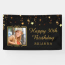 Search for 30th birthday banners Black and gold