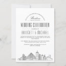 Search for boston skyline invitations Black and white
