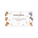 Search for cute lion return address labels Watercolor