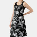 Search for vintage look aprons Black and white