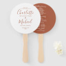 Search for circle fans wedding wedding programs Terracotta