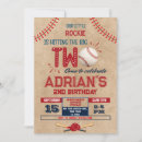 Search for baseball 2nd birthday invitations Sports