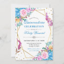Search for pink and blue quinceanera invitations Watercolor