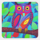 Search for colourful owl stickers Whimsical
