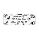 Search for wedding rehearsal return address labels Black and white