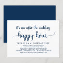 Search for happiness wedding invitations Navy blue