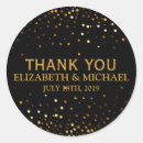 Search for black glitter wedding stickers Thank you