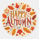 Search for happy autumn stickers Leaves