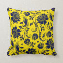 Search for navy blue and yellow cushions Elegant