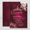 Search for red flowers invitations Burgundy