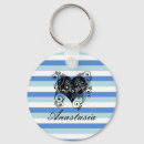 Search for heart stripes key rings Blue