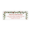 Search for festive floral return address labels Greenery