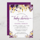 Search for purple baby girl shower invitations Calligraphy