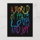 Search for peace love and joy postcards Typography