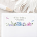 Search for blue hydrangea return address labels Purple