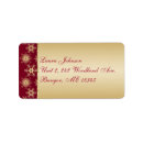 Search for glitter snowflake return address labels Red
