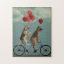 Search for tandem puzzles Dogs on bicycles