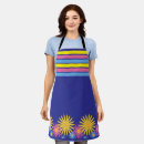 Search for coloured background aprons Flowers