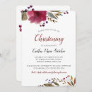 Search for burgundy christening invitations Floral