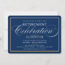 Search for navy blue retirement invitations Professional