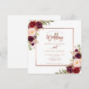 Search for rose gold and burgundy wedding invitations Script