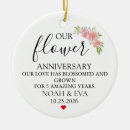 Search for 5th wedding anniversary christmas tree decorations 5 year anniversary