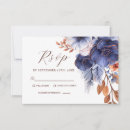 Search for terracotta and navy wedding rsvp cards Rustic