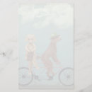 Search for steampunk stationery paper Dogs on bicycles