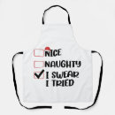 Search for naughty and nice aprons Merry christmas