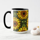 Search for sunflower yellow mugs Rustic