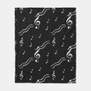 Search for music note blankets Black and white