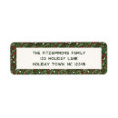 Search for holly leaf return address labels Traditional