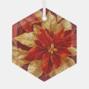 Search for poinsettia christmas tree decorations Gold