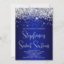 Search for royal blue silver sweet 16 invitations Elegant