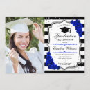 Search for silver and blue graduation invitations Picture