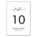 Search for elegant black and white table cards Simple
