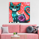 Search for black cat canvas prints Flower